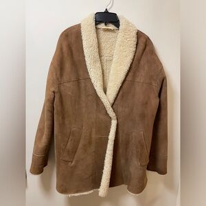Ba&Sh Shearling Coat Caramel Size 2/M